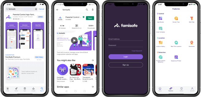 FamiSafe on iPhone