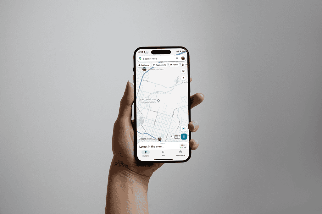 Google Maps on an iPhone