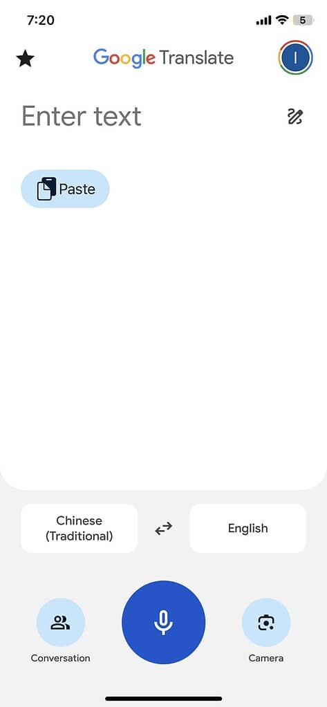Google Translate for iPhone