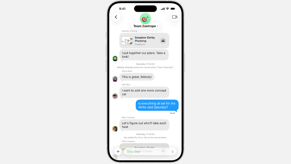 Group chat on iPhone