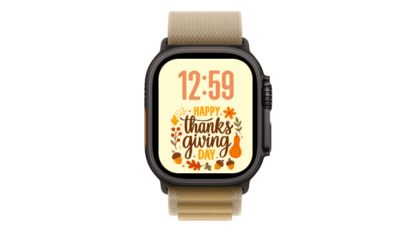 Happy Thanks Giving Apple Watch Face