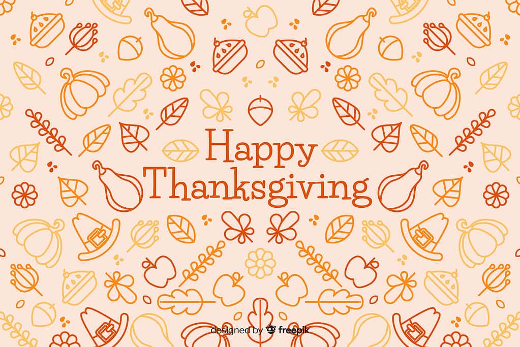 Happy Thanksgiving with Autumn Icons wallpaper