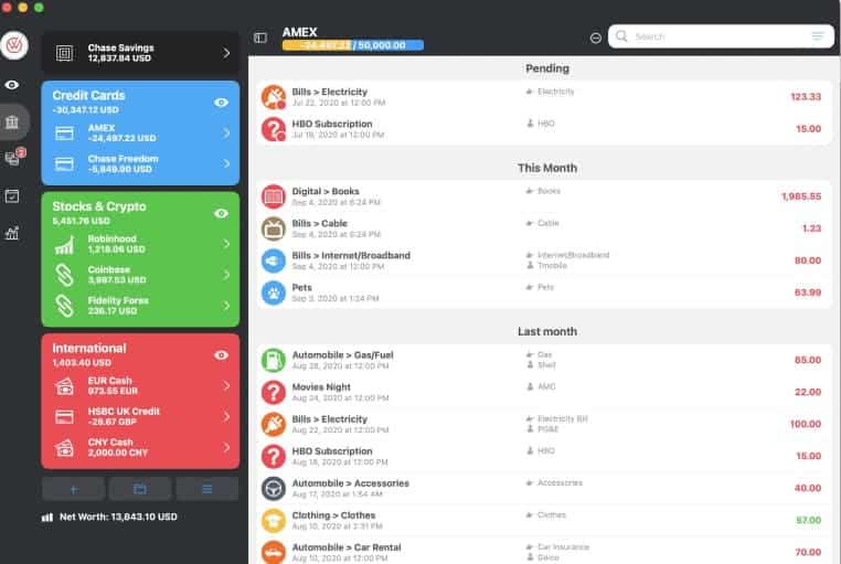 MoneyWiz for Mac