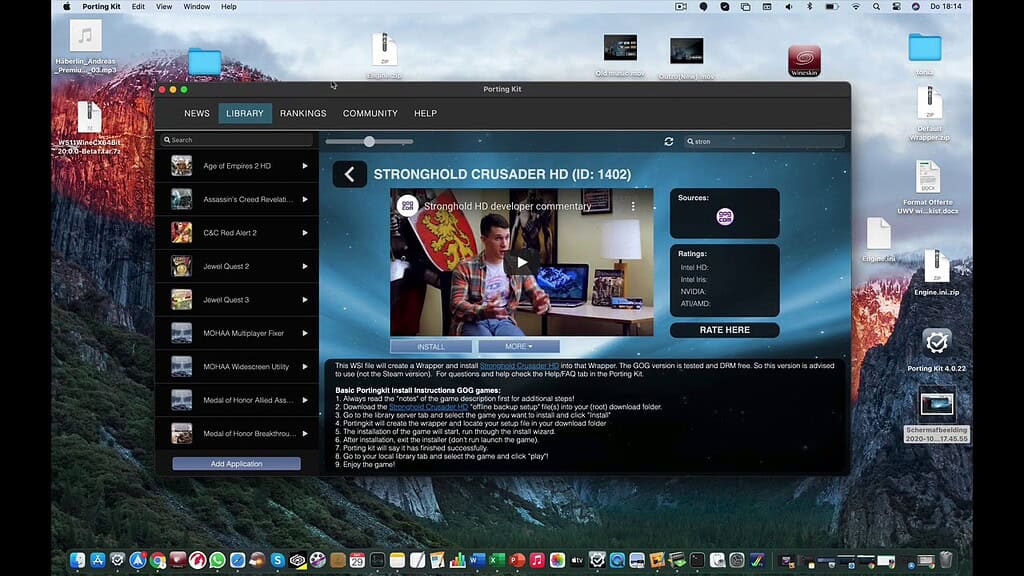 Porting Kit Mac