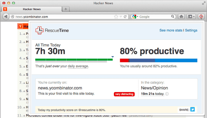RescueTime for Mac