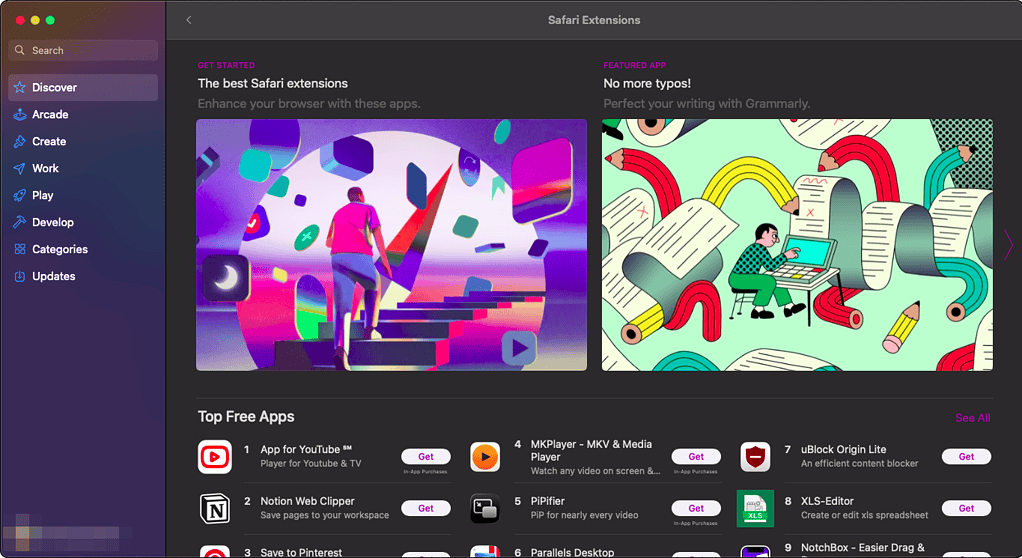 Safari Extensions on macOS App Store