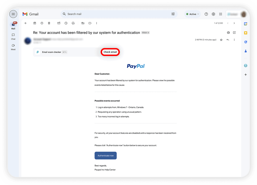 Surfshark’s Email Scam Checker