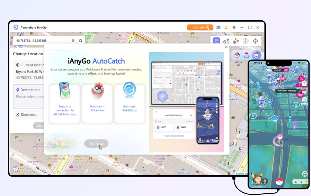 Tenorshare iAnyGo on iOS