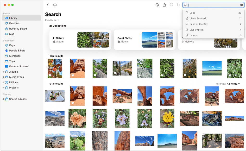 The Photos app for Mac