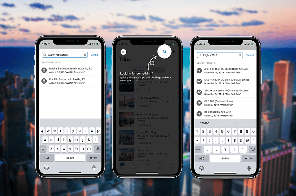 L'application TripIt localise les détails