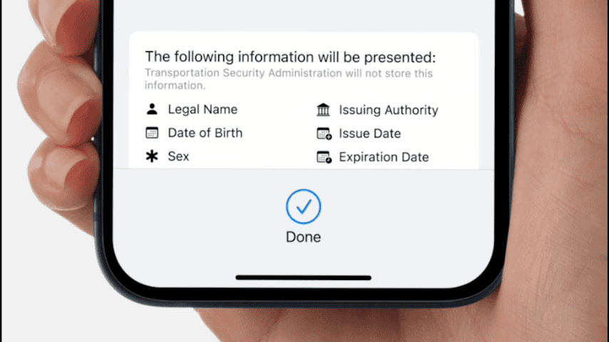 Vérification de l'identité avec Face ID lors de l'utilisation de l'ID Apple Wallet