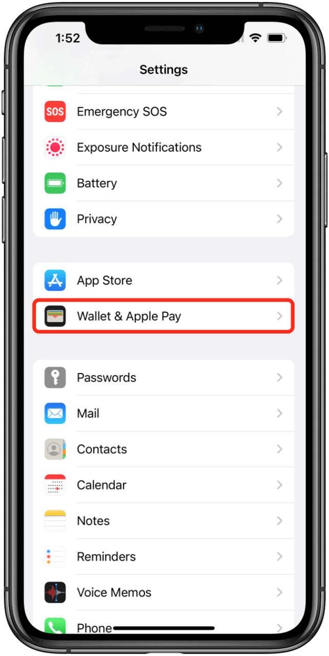 Wallet and Apple Pay Settings