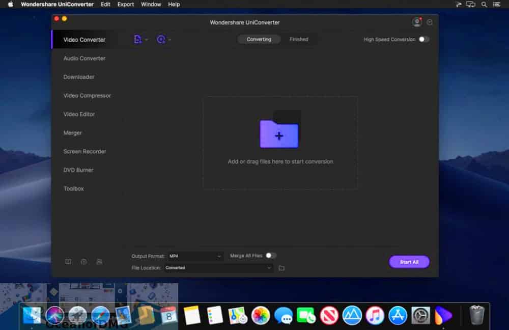 Wondershare UniConverter on a Mac