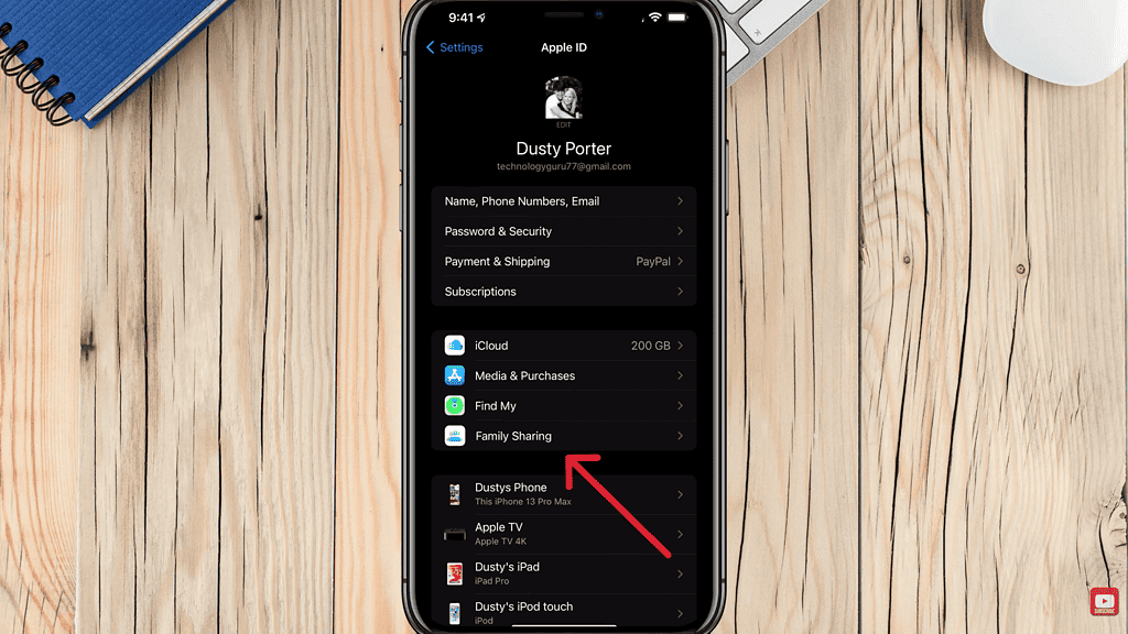 Family sharing on iphone