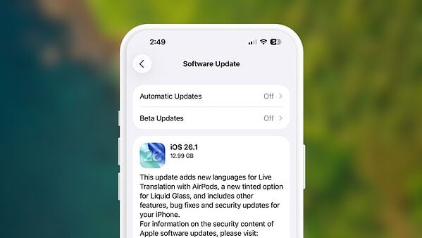 iOS 26.1 is here, and download size is literally 13GB, but why?