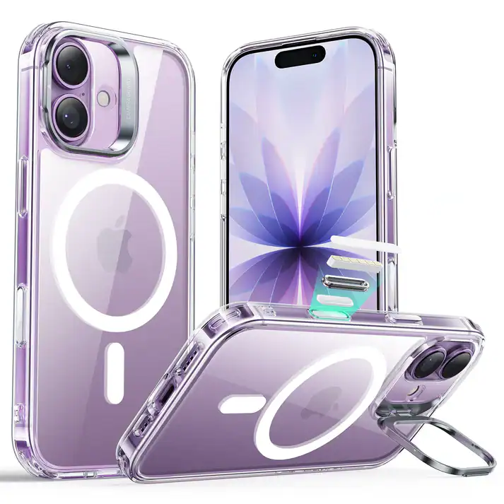 iPhone 17 Classic Hybrid Magnetic Case Camera-Control Stash Stand Clear ESR