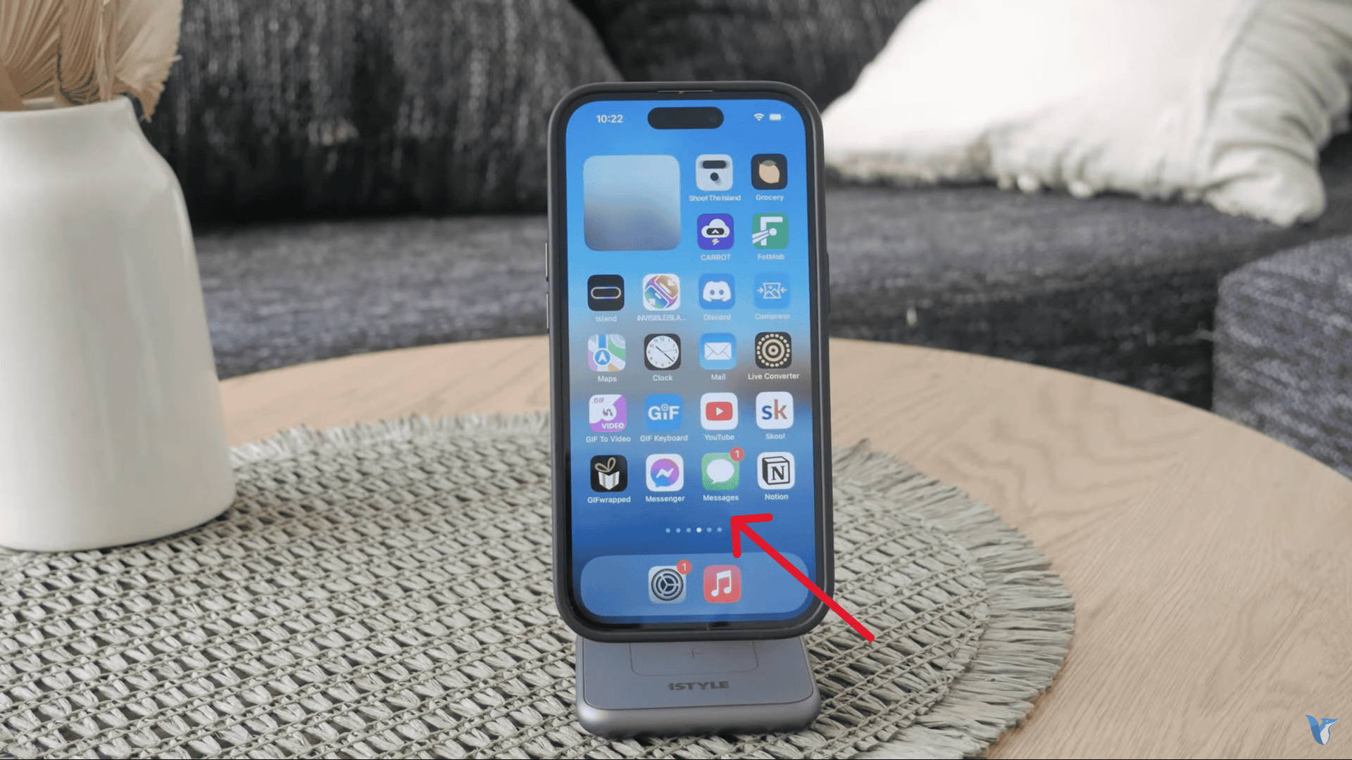 Messages app on iphone