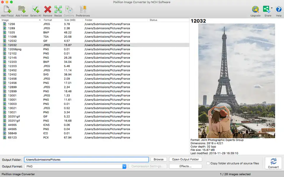 Pixillion Image converter