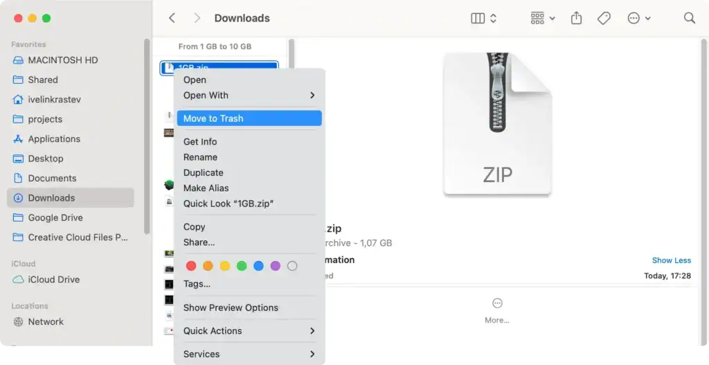 remove trash from Mac
