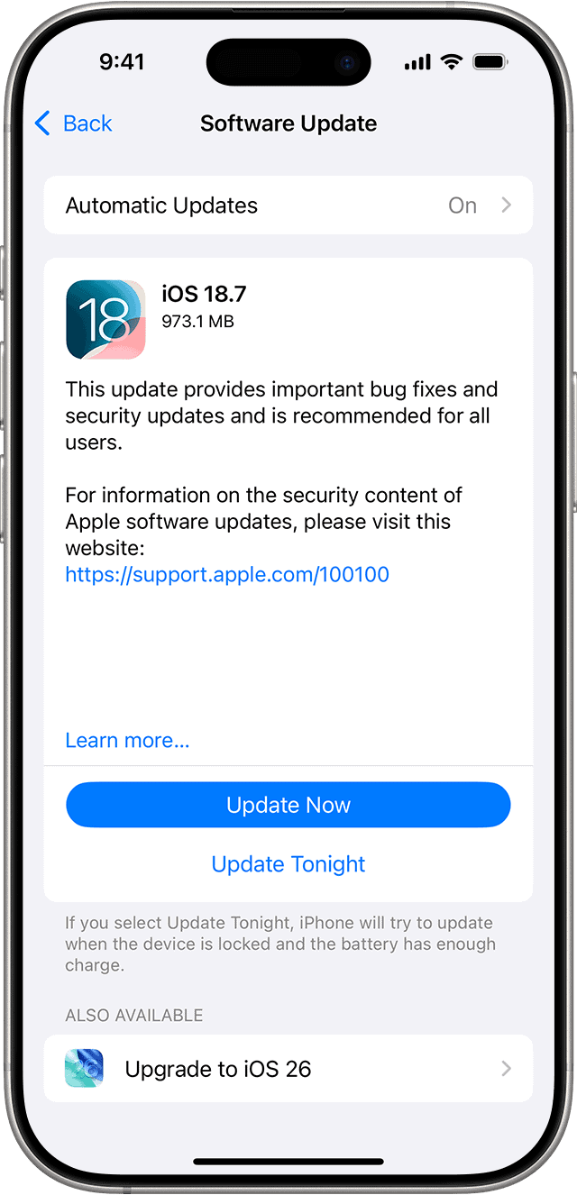 software update on iphone
