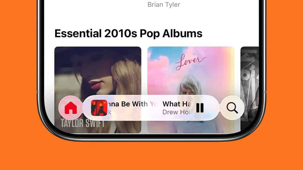 swipe left or right Apple Music