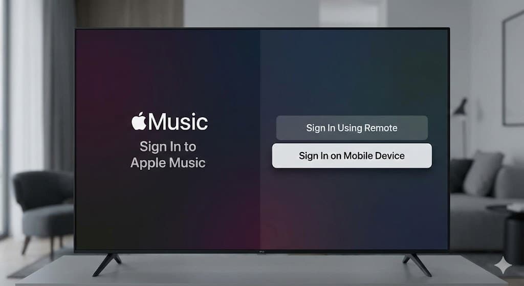 Apple Music Sign in TV