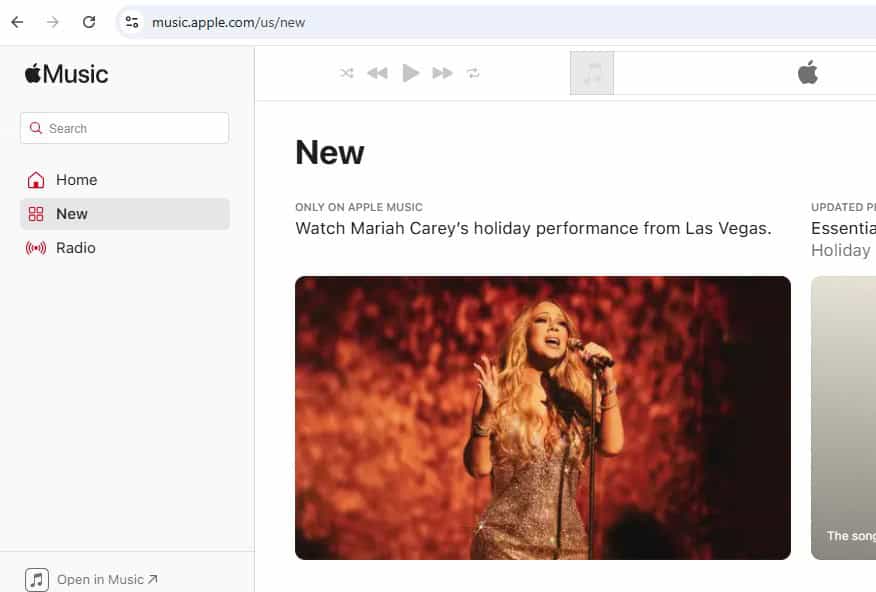 Apple Music Website