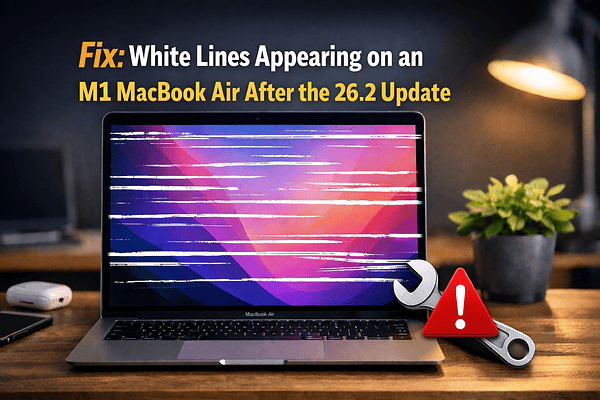 Fix: White Lines Appearing on M1 MacBook Air in MacOS Tahoe 26.2