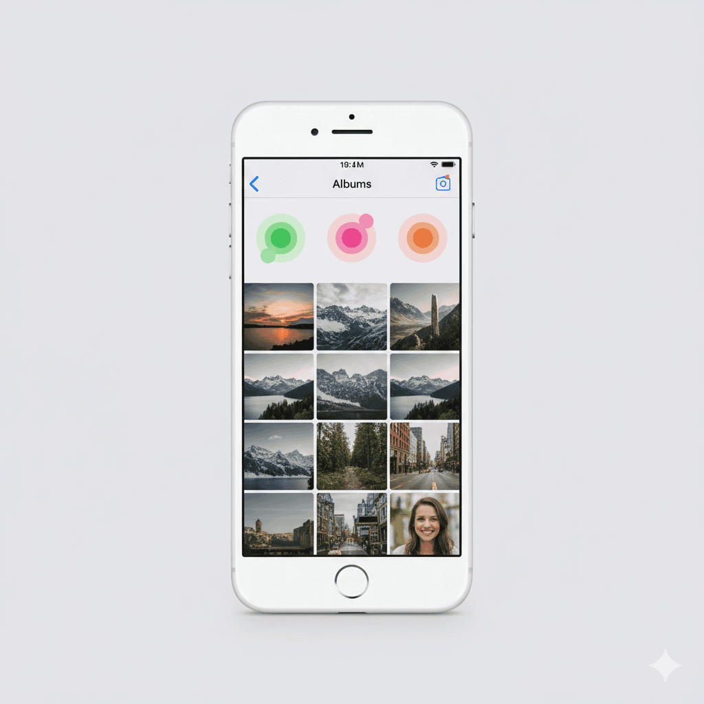 photos albums on iphone