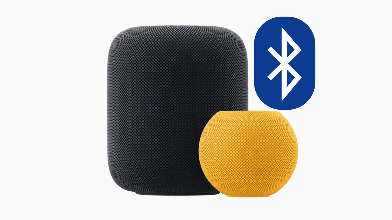 Homepod, HomePod mini, and Bluetooth logo