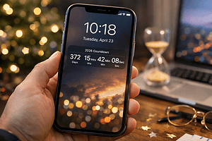 So fügen Sie ein Live-Widget „Countdown 2026“ zu Ihrem Sperrbildschirm hinzu