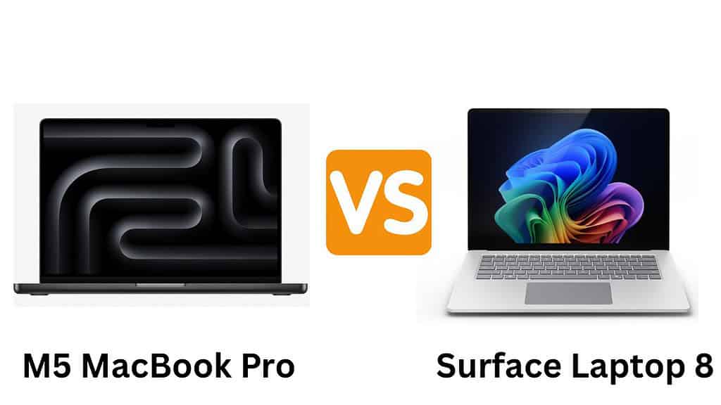 M5 MacBook Pro vs. Surface Laptop 8 (Snapdragon Elite Gen 3)