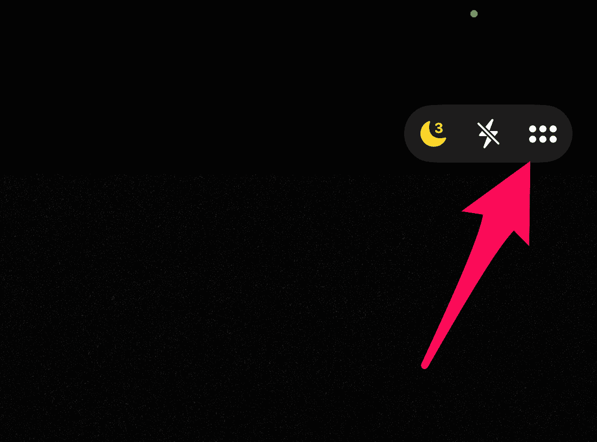 Open the Camera app and tap the Arrow
