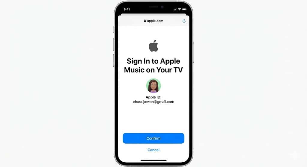 Sign in Apple Music iPhone