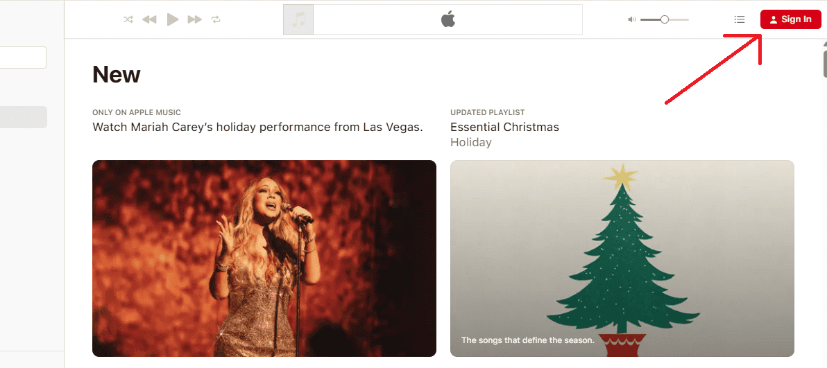 Sign in Apple Music