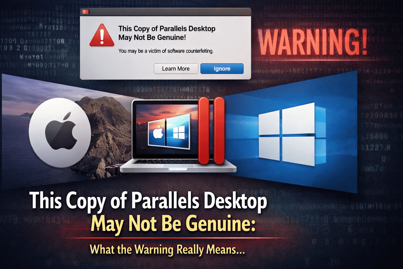 This Copy of Parallels Desktop May Not Be Genuine: What the Warning Really Means