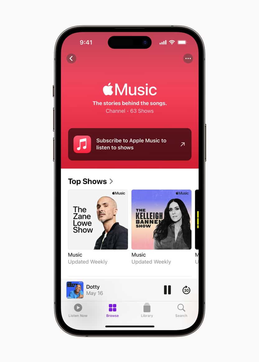 Top showing on Apple Music