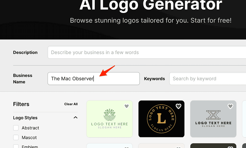 business name in design com