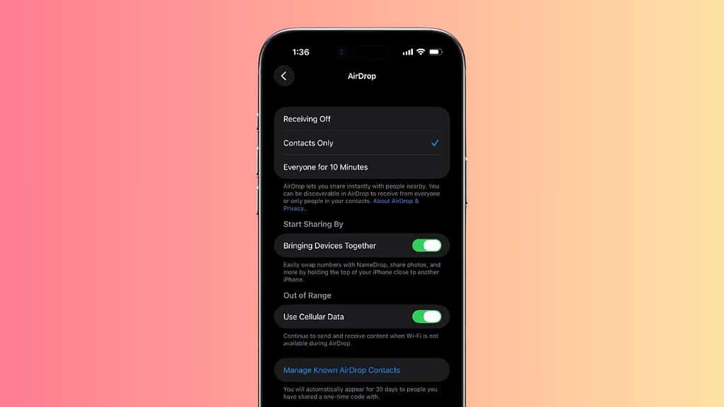 iOS 26.2 airdrop