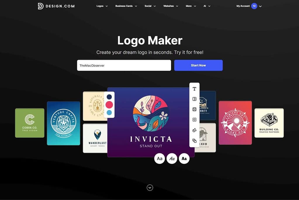 Design.com for Mac Review: Testing the Logo Maker & AI Logo Generator ...