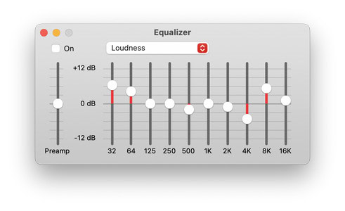 loudness equalizer preset