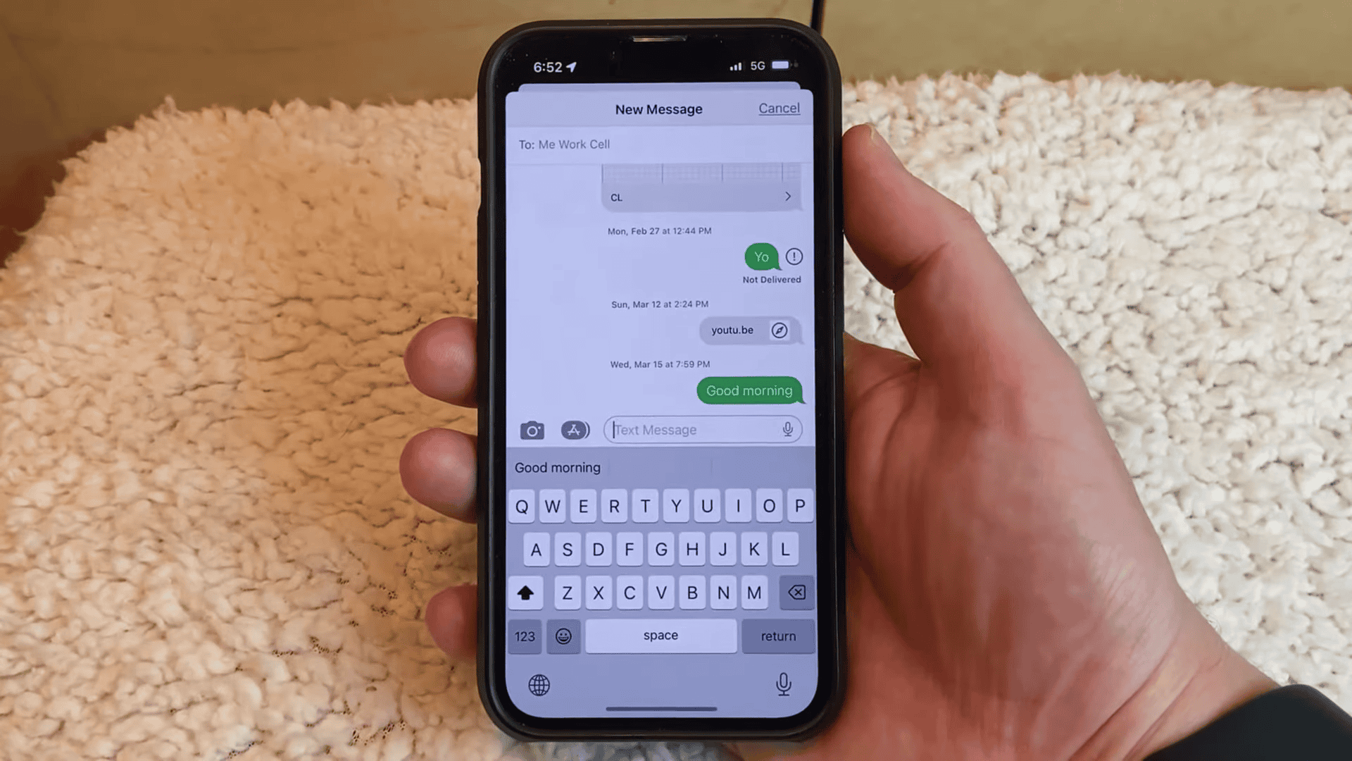 open message on imessage