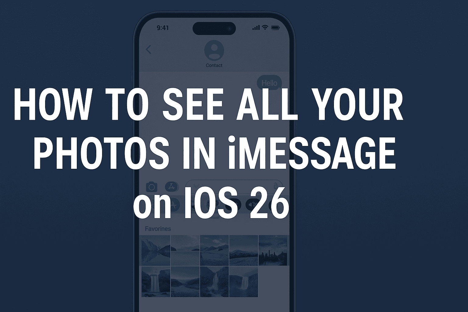 How to See All Your Photos in iMessage on iOS 26