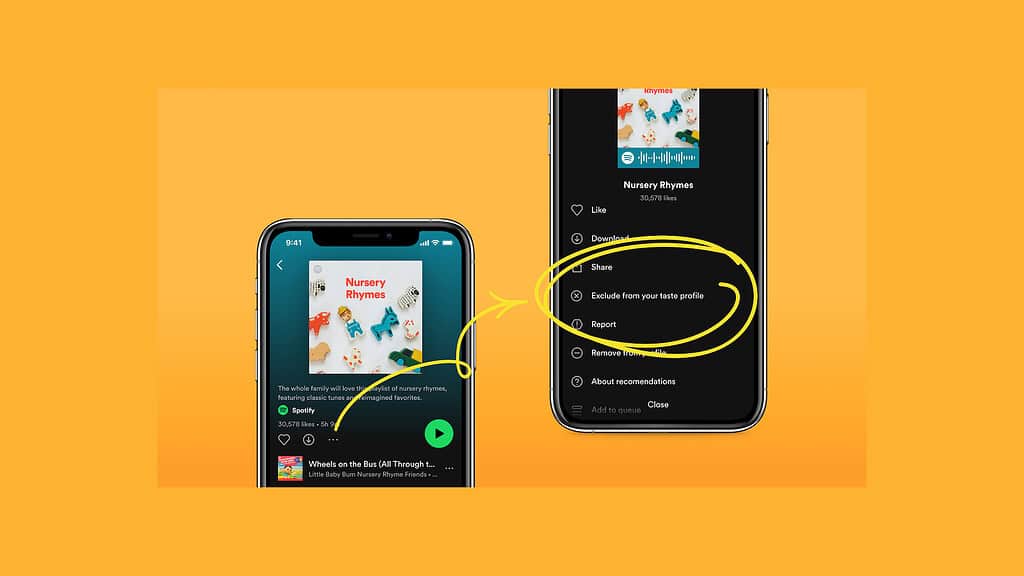 spotify exclude option