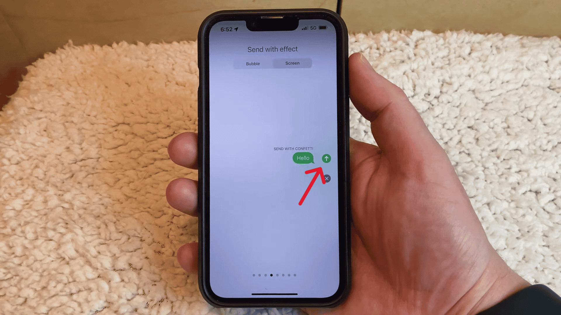 tap the send button
