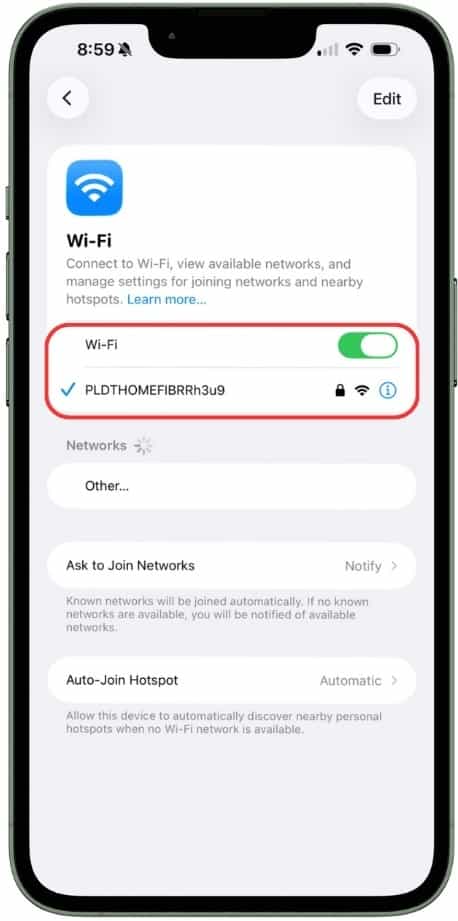 wifi settings