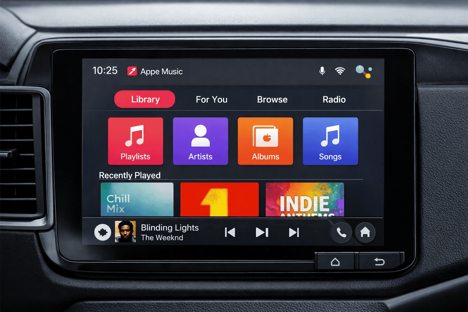 Apple Music running on Android Auto