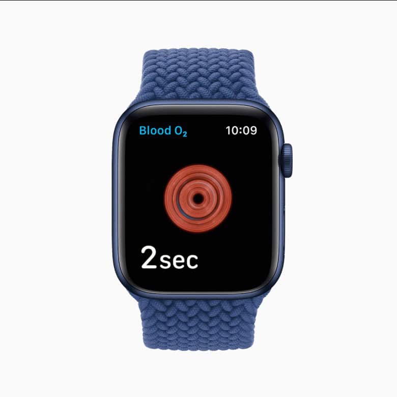 Apple Watch about to finish a blood measurement