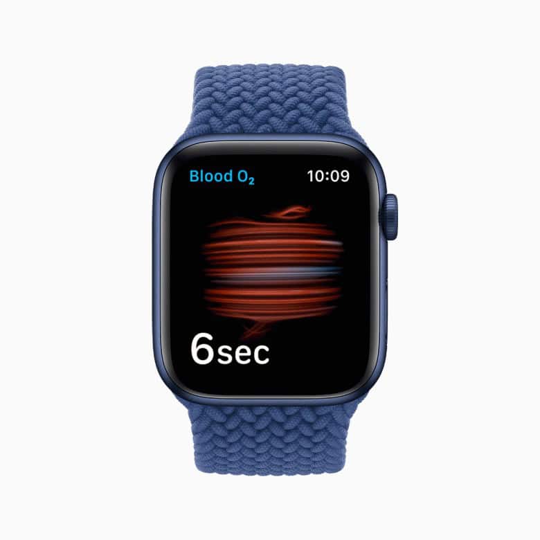 Apple Watch blood oxygen measurement