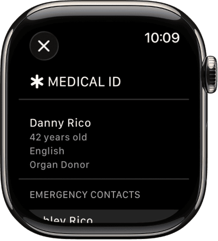 Apple Watch medical information